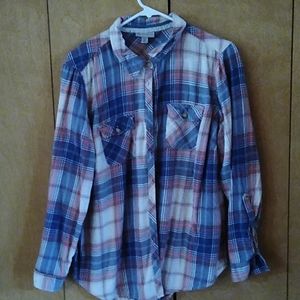 Pastel plaid woman's top
